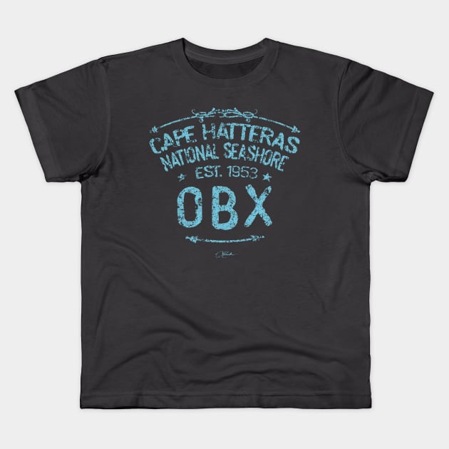 Cape Hatteras National Seashore, Est. 1953, OBX Kids T-Shirt by jcombs